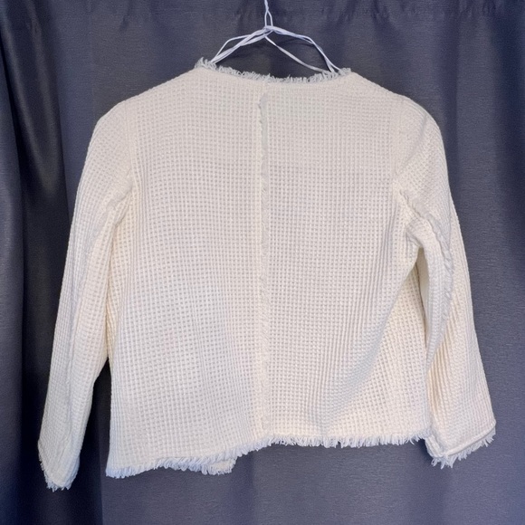 Zara Frayed Structured Jacket - Picture 3 of 6